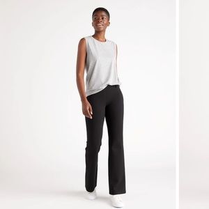 QUINCE NEW ultra-stretch ponte bootcut pant -XL -inseam 32 -black
